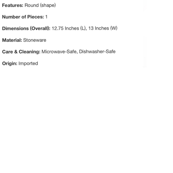 John Derian NWT Feather Stoneware Serving Platter 13" in Blue/Brown - Picture 5 of 5